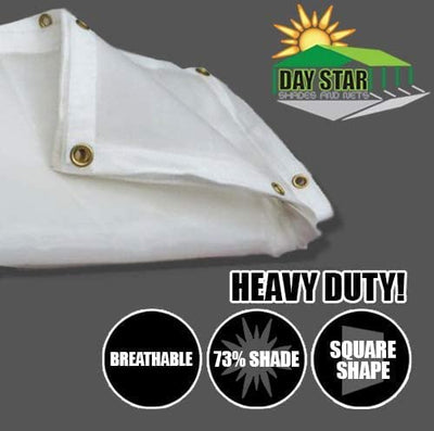 DAY STAR SHADES  White Mesh Tarp Cover Patio Canopy Shade