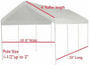 10X20 Canopy Tarp Set (5pc) Paneling and Top Set Valanced Tarp Kit Carport