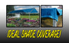 Blue Mesh Tarp Cover Patio Canopy Shade