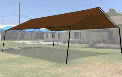 DAY STAR SHADES Brown Mesh Tarp Cover Patio Canopy Shade