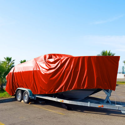 DAY STAR SHADES Extra Heavy Duty 12 mil RED Tarp 3 Ply Coated Reinforced Canopy 3 Layer