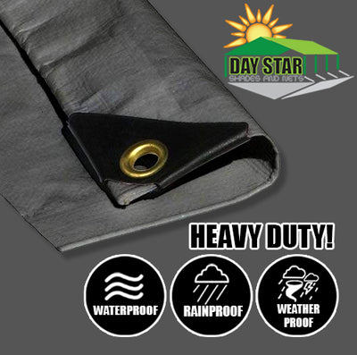 18 Mil SILVER PVC Vinyl Super Duty Tarp