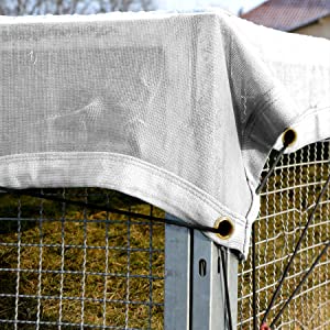 DAY STAR SHADES  White Mesh Tarp Cover Patio Canopy Shade