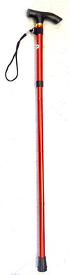 Walking Cane Light Weight Adjustable Cane Collapsable Heavy Duty Aluminum Cane (Red)