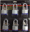 Heavy Duty Keyed Alike Set Security Padlock and Key (6 Pack)