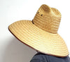 Double Weaved Hard Shell Shade Hat Large Fit Wide Brim Straw Hat Tan