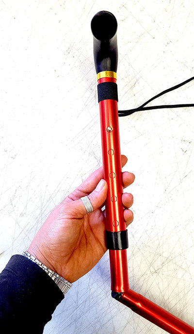 Walking Cane Light Weight Adjustable Cane Collapsable Heavy Duty Aluminum Cane (Red)