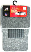 Voyager Tools 4PC Deluxe Carpet Mats Universal Fit Car Floor Mats (Black)