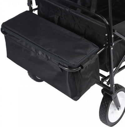 Voyager Tools Portable Wagon Folding Light Weight Wagon (Black)