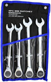 4 PC JUMBO RATCHETING WRENCH SET MM 21, 22, 24, 25