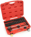 34PC 1/2" MM DP/SW IMPACT SOCKET SET