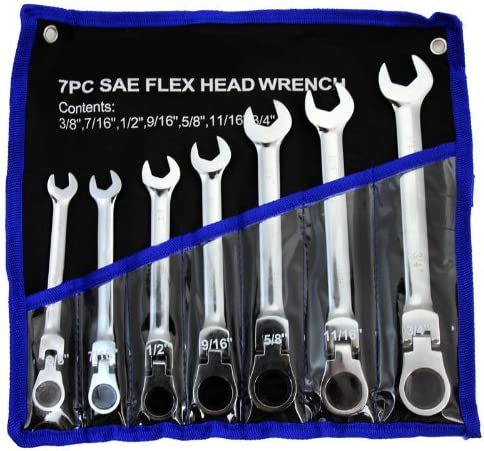 7PC SAE FLEX RATCHETING WRENCH SET