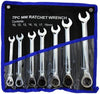 Portable Ratcheting Wrench Set 7 PC MM Ratcheting Wrench Set With Carry Case