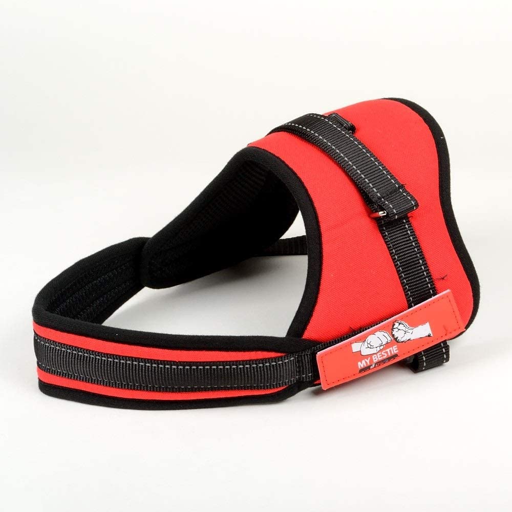 Voyager Tools Comfortable Easy Clip Wrap Around Dog Harness (Medium, Red)