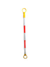 Retractable Cone Bar 2"OD x 52-80" Length Traffic Cone Barrier Bar Yellow/White