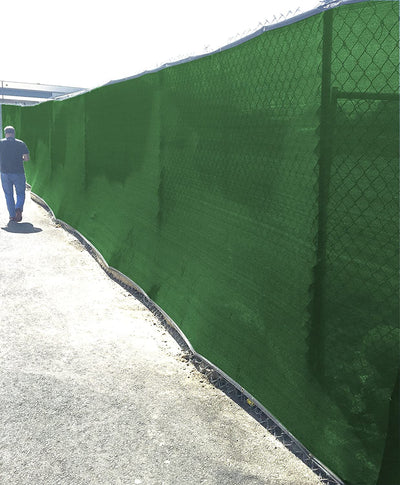 Voyager Tools HD-Double Stitched Fence Screen Mesh 8' x 50' (Extra Long) Shade for Fence Cover(Green)