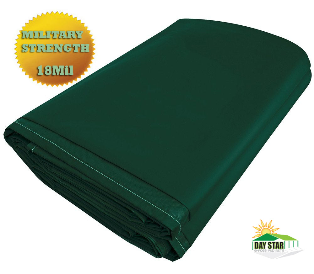 18 Mil GREEN PVC Vinyl Super Duty Tarp