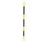 Traffic Cone Barrier Bar is 2"OD x 52-80" Length Safety Cone Bar  Retractable Black/ Yellow